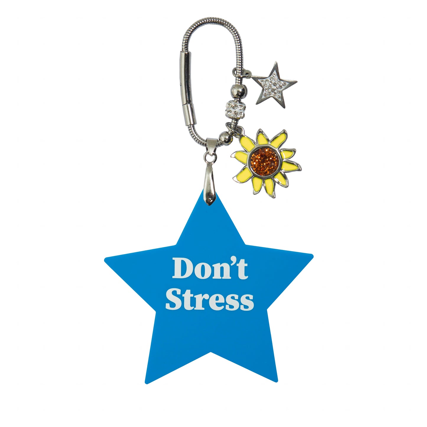 Don't Stress Bag Charm Yellow