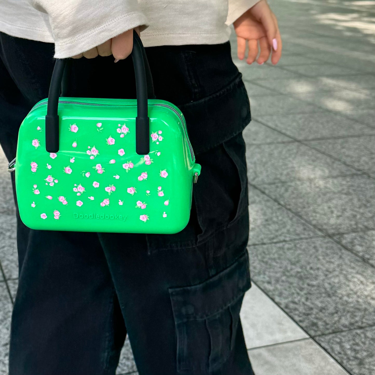 Silicone Floral Bag Green