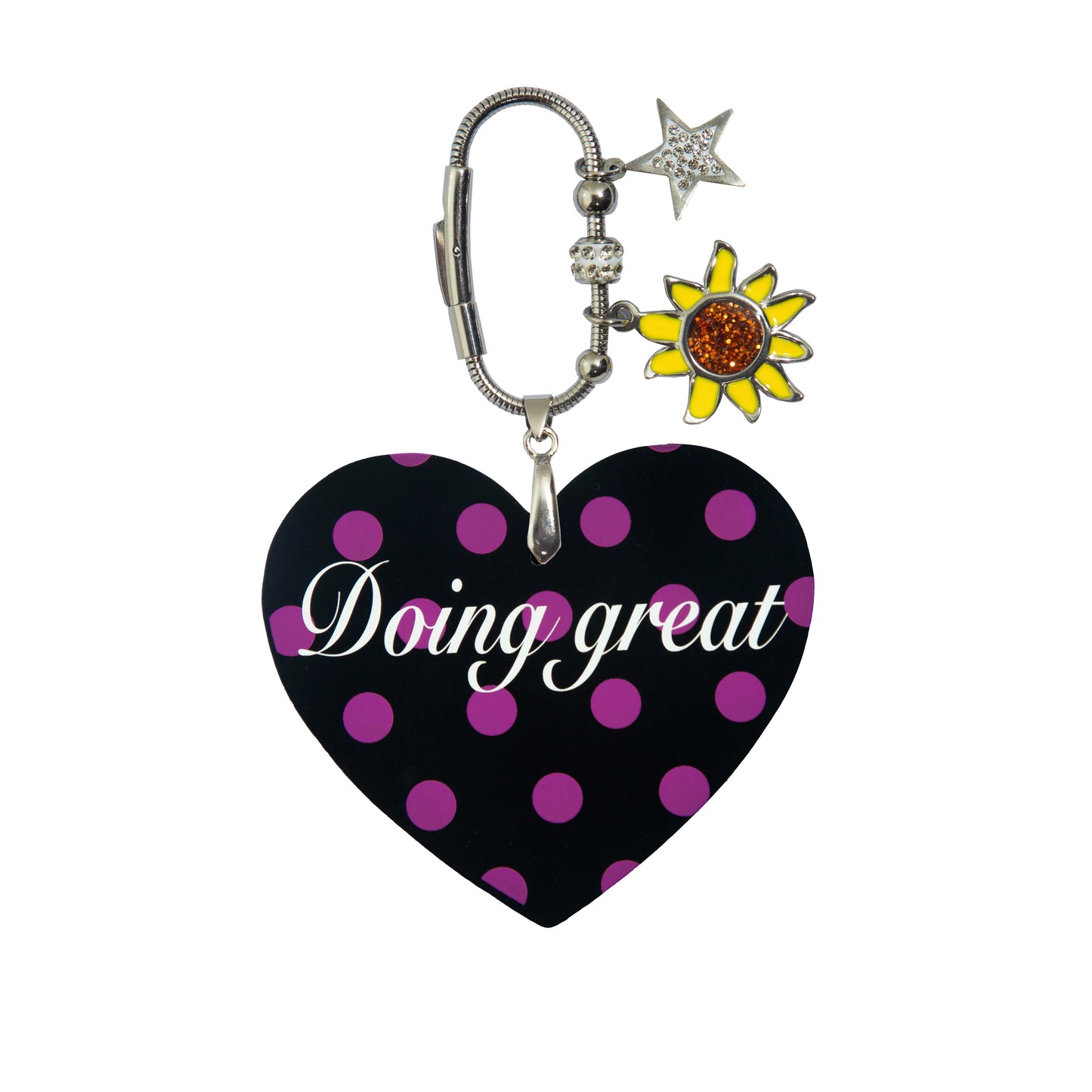 Polka Dot Bag Charm Green