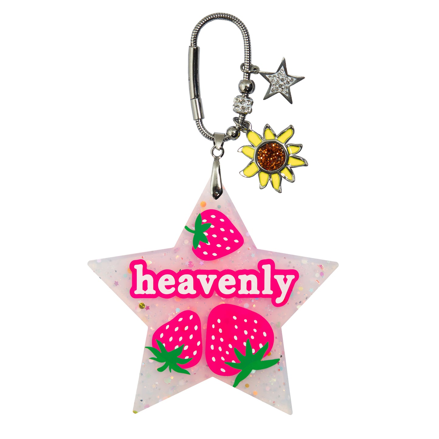 Heavenly Strawberry Big Star Shape Bag Charm Yellow