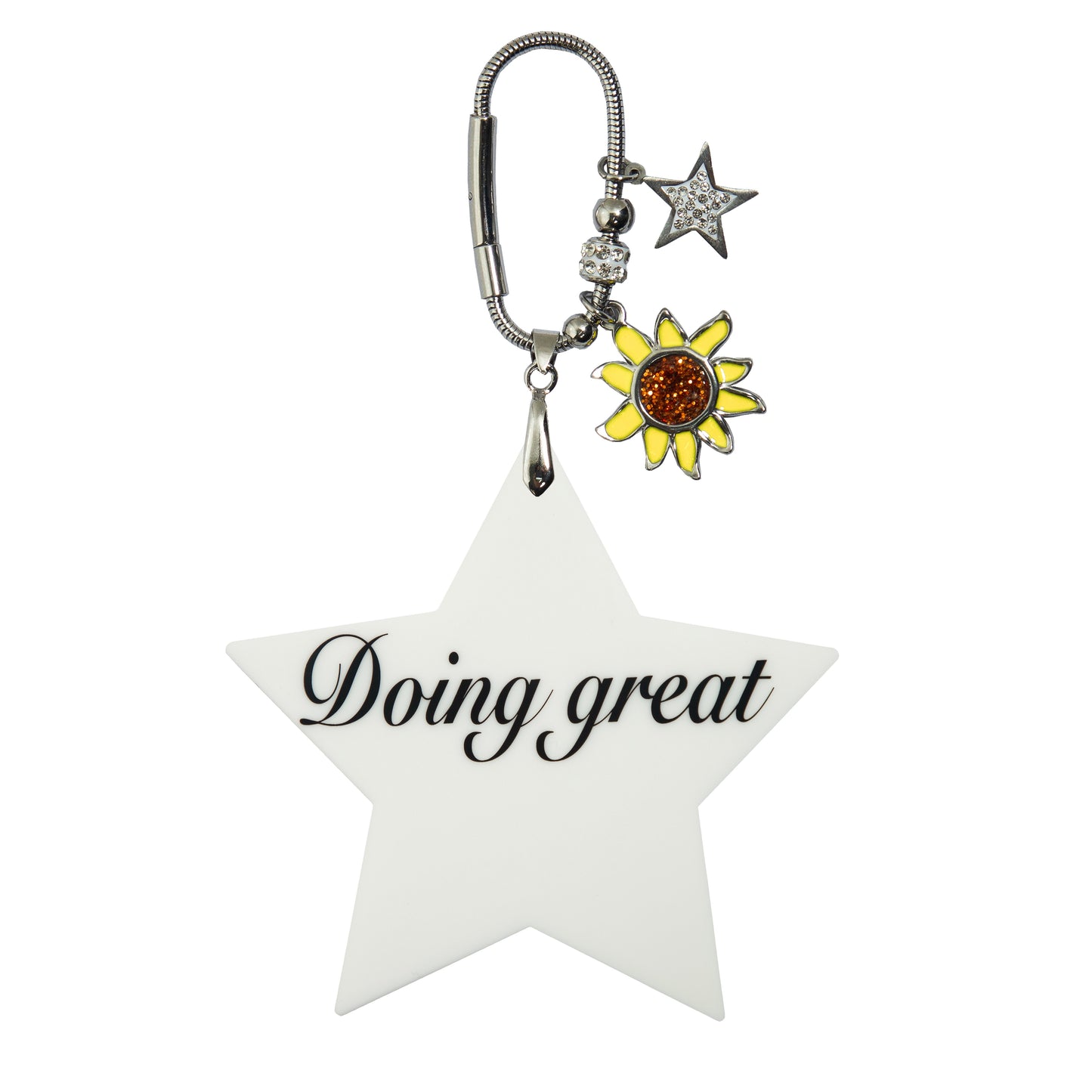 Doing Great Big Star Shape Bag Charm Lavender Pink