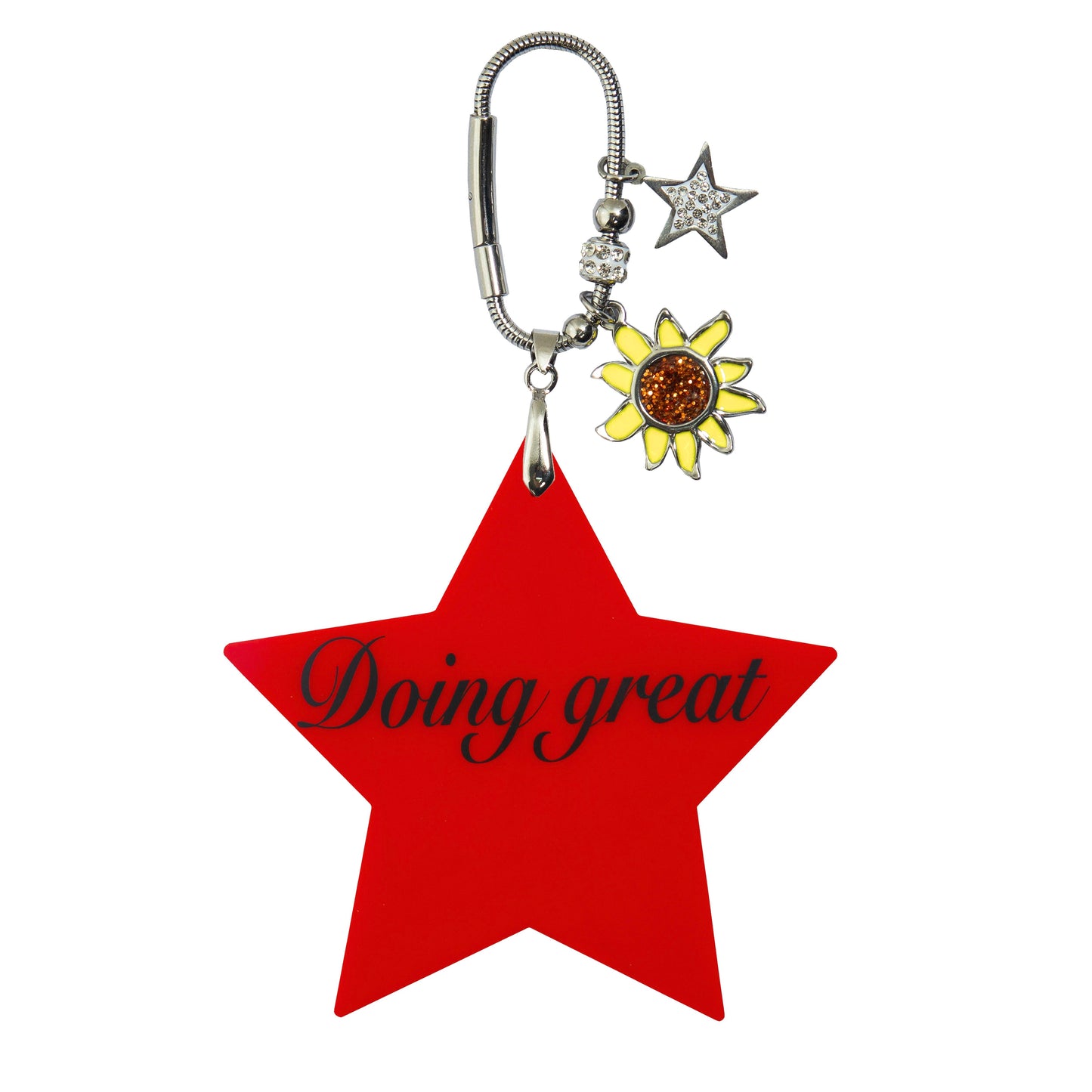 Doing Great Big Star Shape Bag Charm Lavender Pink