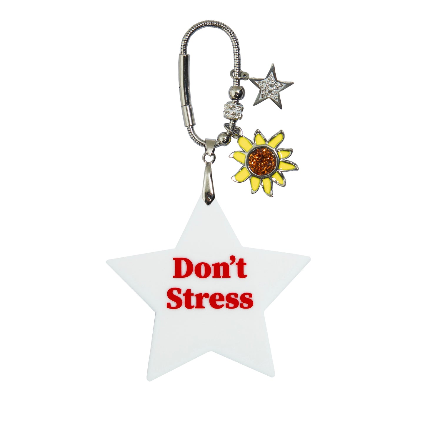 Don't Stress Bag Charm Yellow
