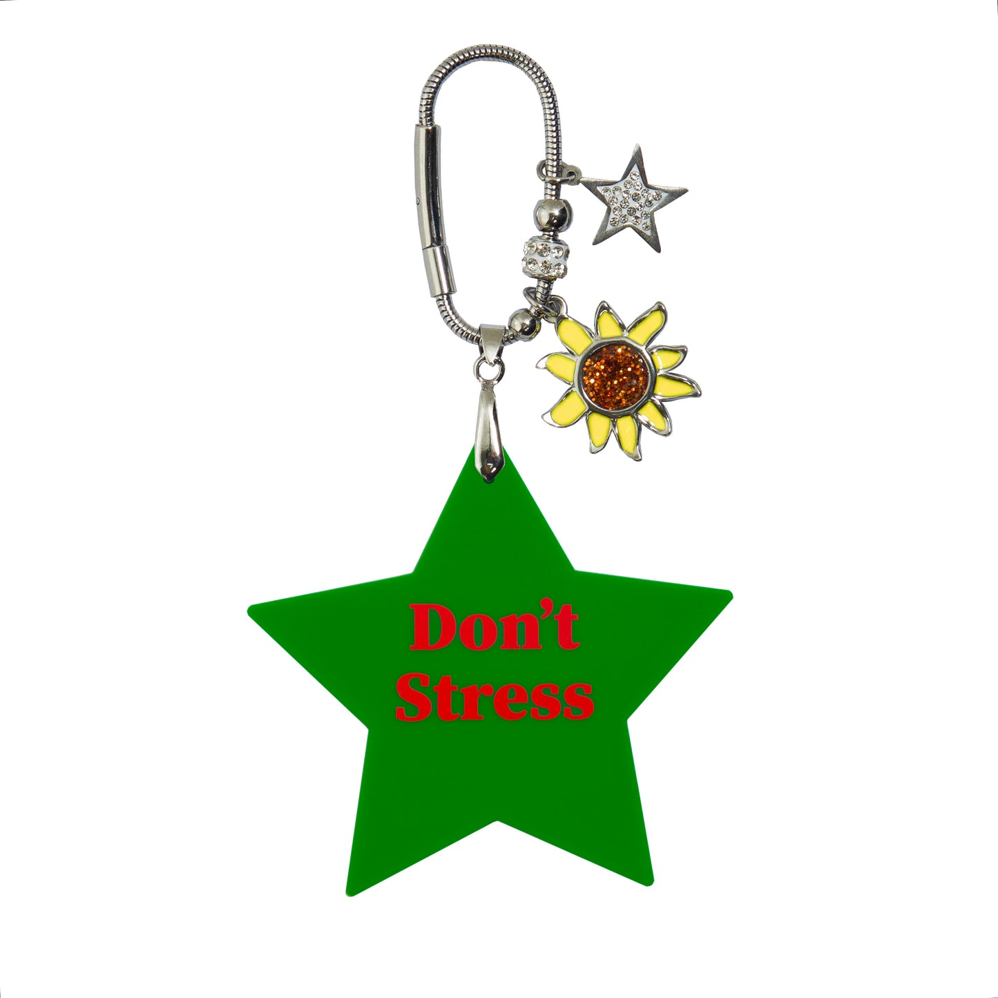 Don't Stress Bag Charm Yellow