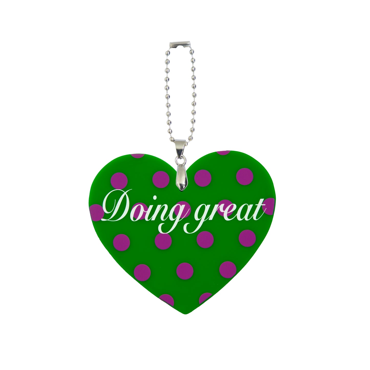 Polka Dot Bag Charm Green