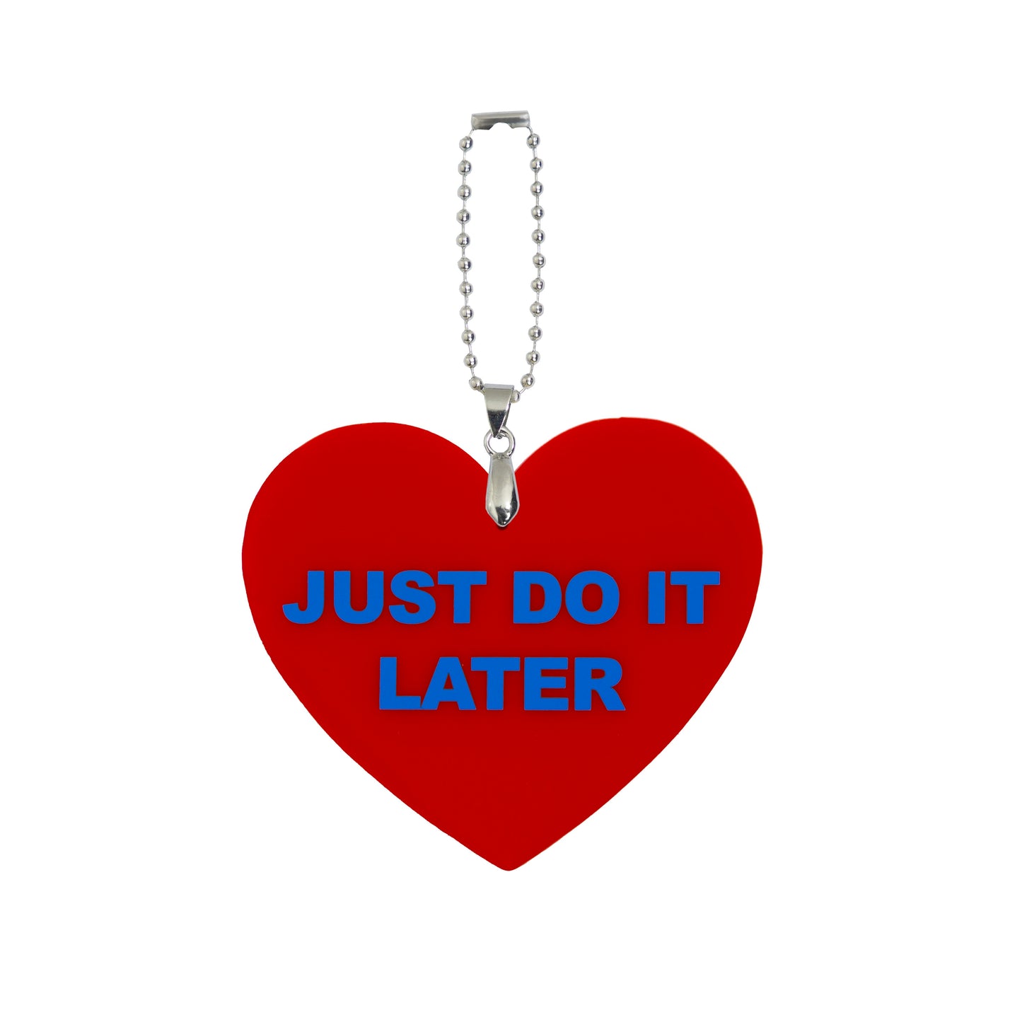 Just Do It Later Bag Charm Red