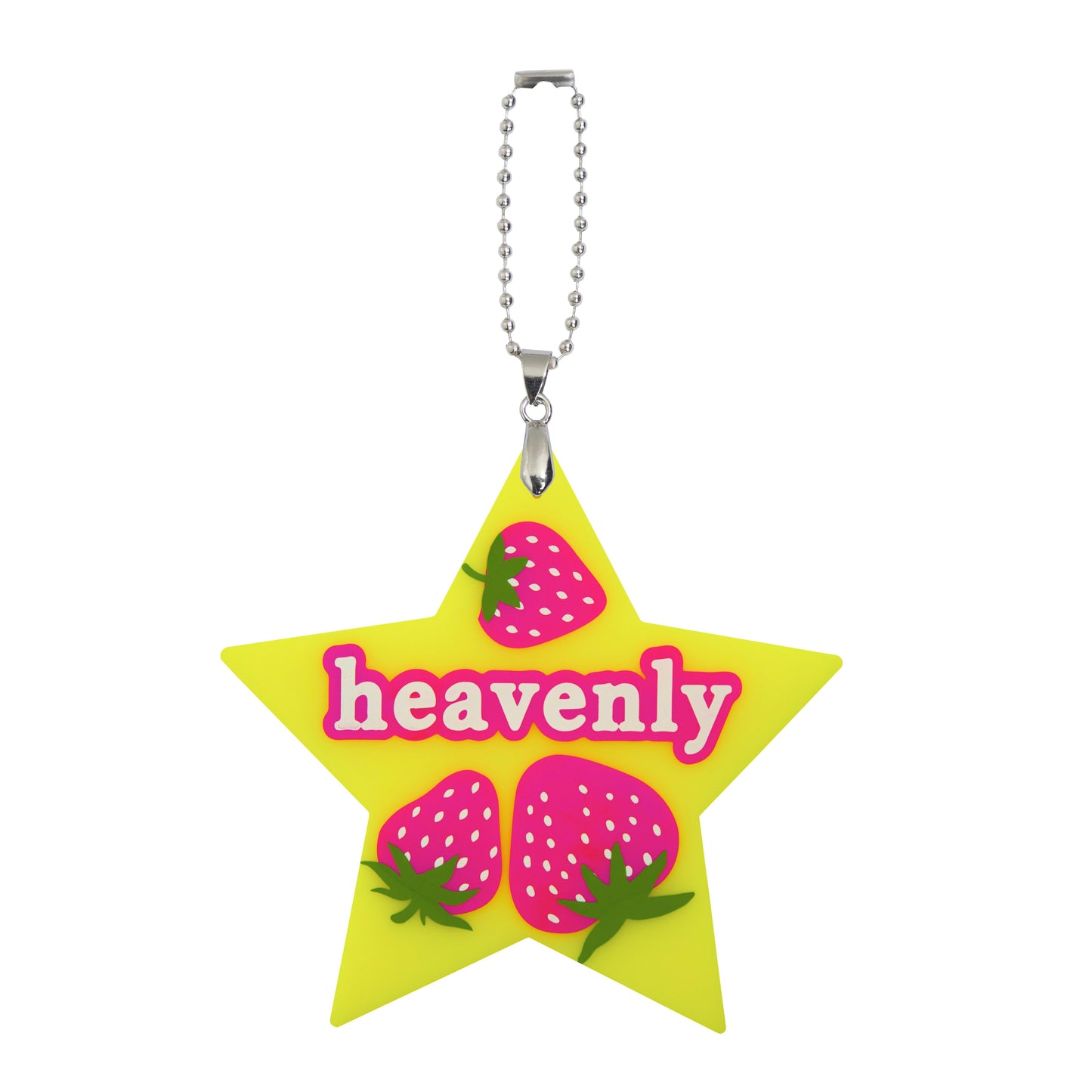 Heavenly Strawberry Big Star Shape Bag Charm Yellow
