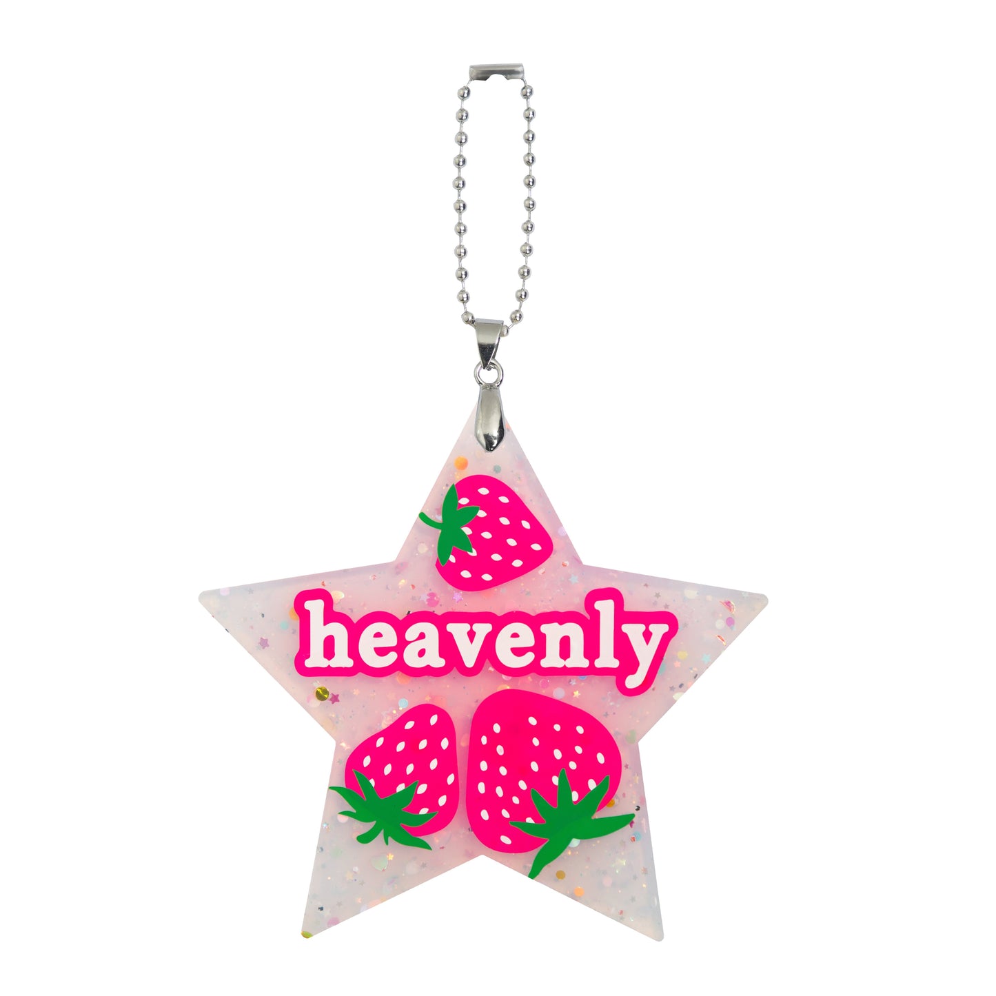 Heavenly Strawberry Big Star Shape Bag Charm Yellow