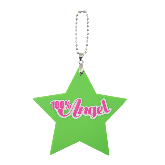 100% Angel Big Star Shape Bag Charm Mint Green