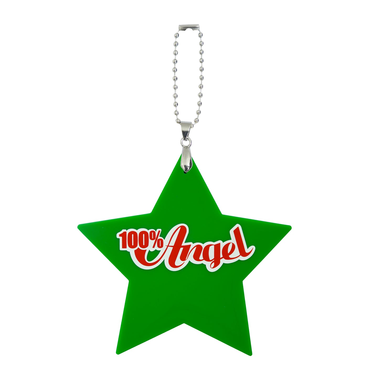 100% Angel Big Star Shape Bag Charm Mint Green