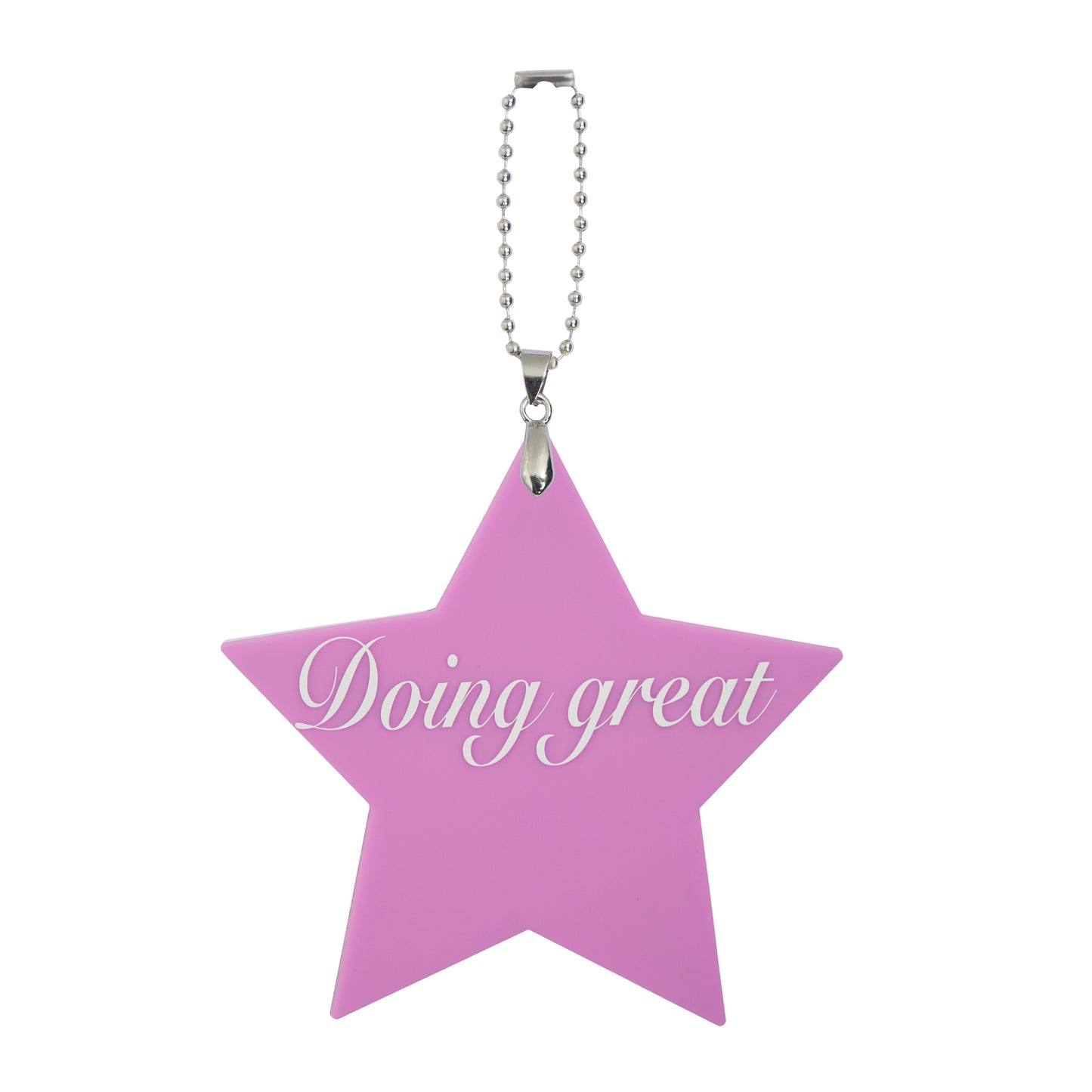 Doing Great Big Star Shape Bag Charm Lavender Pink