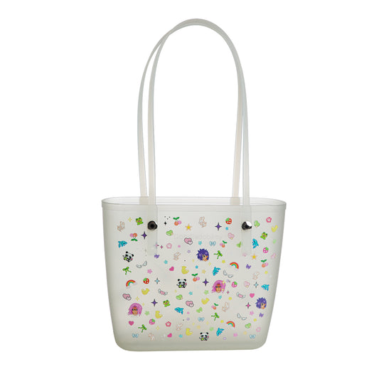 Emoji Tote Bag With Bag Charm Clear