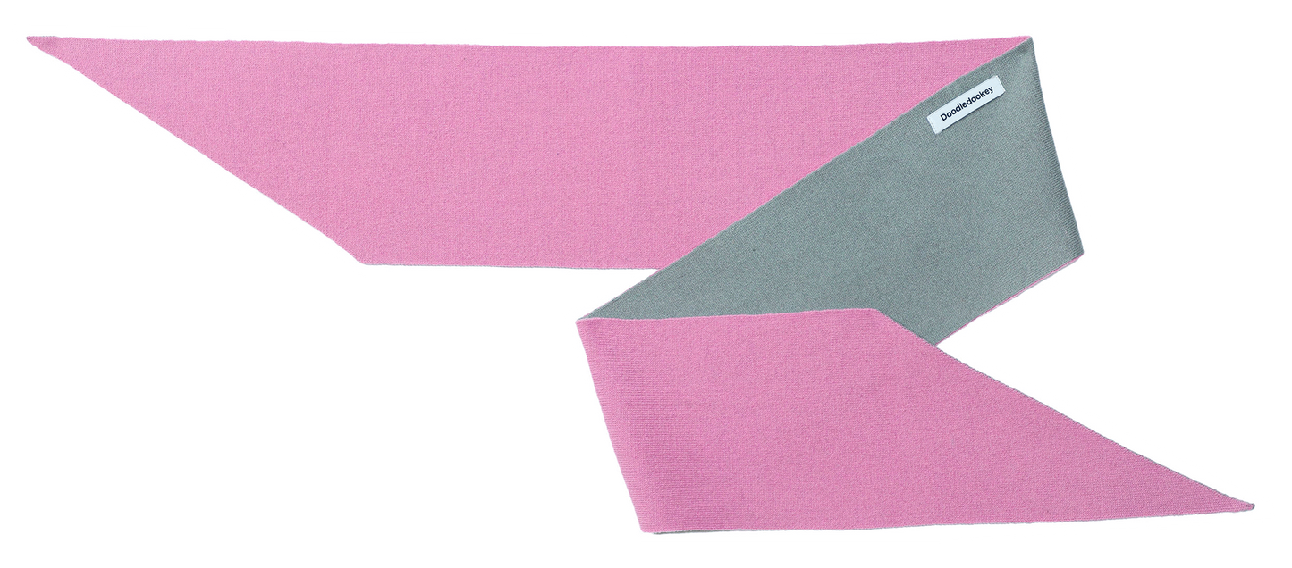 Wool Double-Sided Scarf Black/Gray