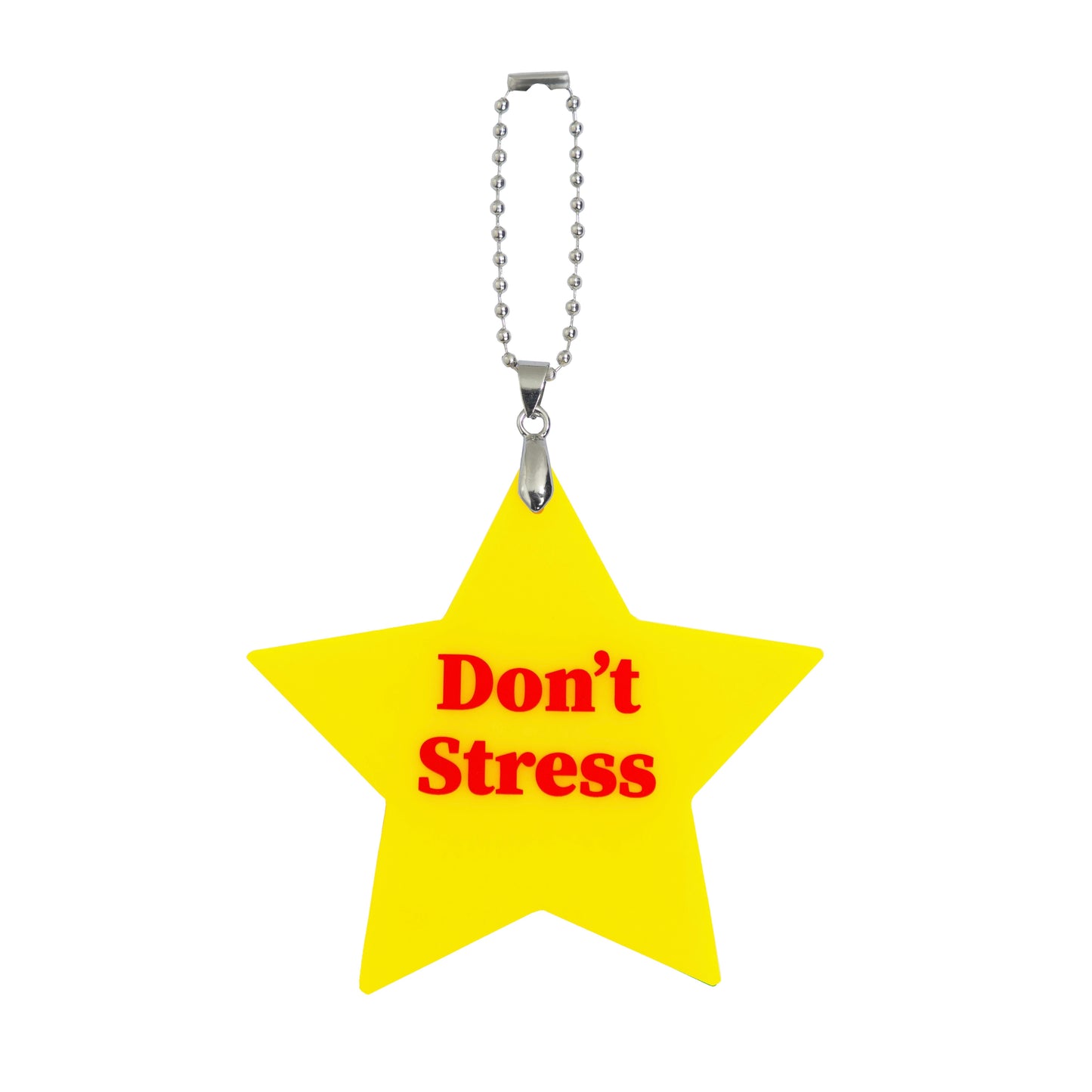 Don't Stress Bag Charm Yellow