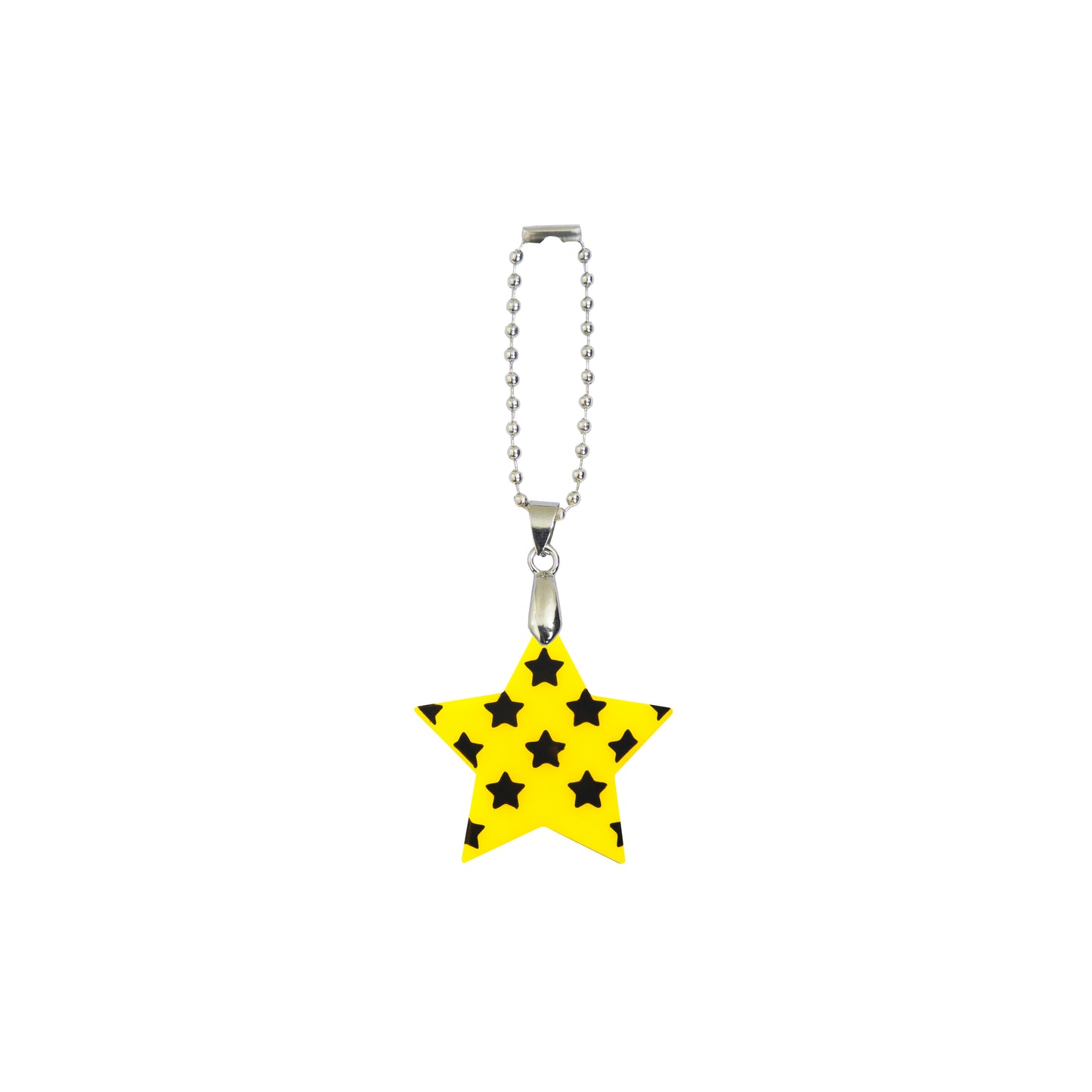 Star Print Small Star Shape Bag Charm Black