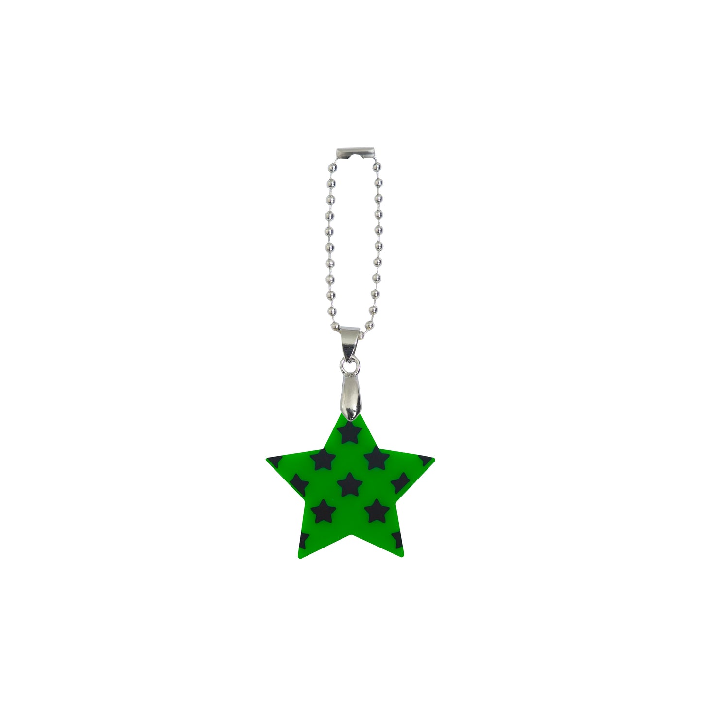 Star Print Small Star Shape Bag Charm Black
