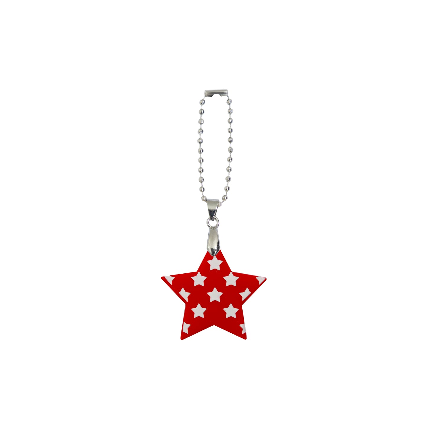 Star Print Small Star Shape Bag Charm Black