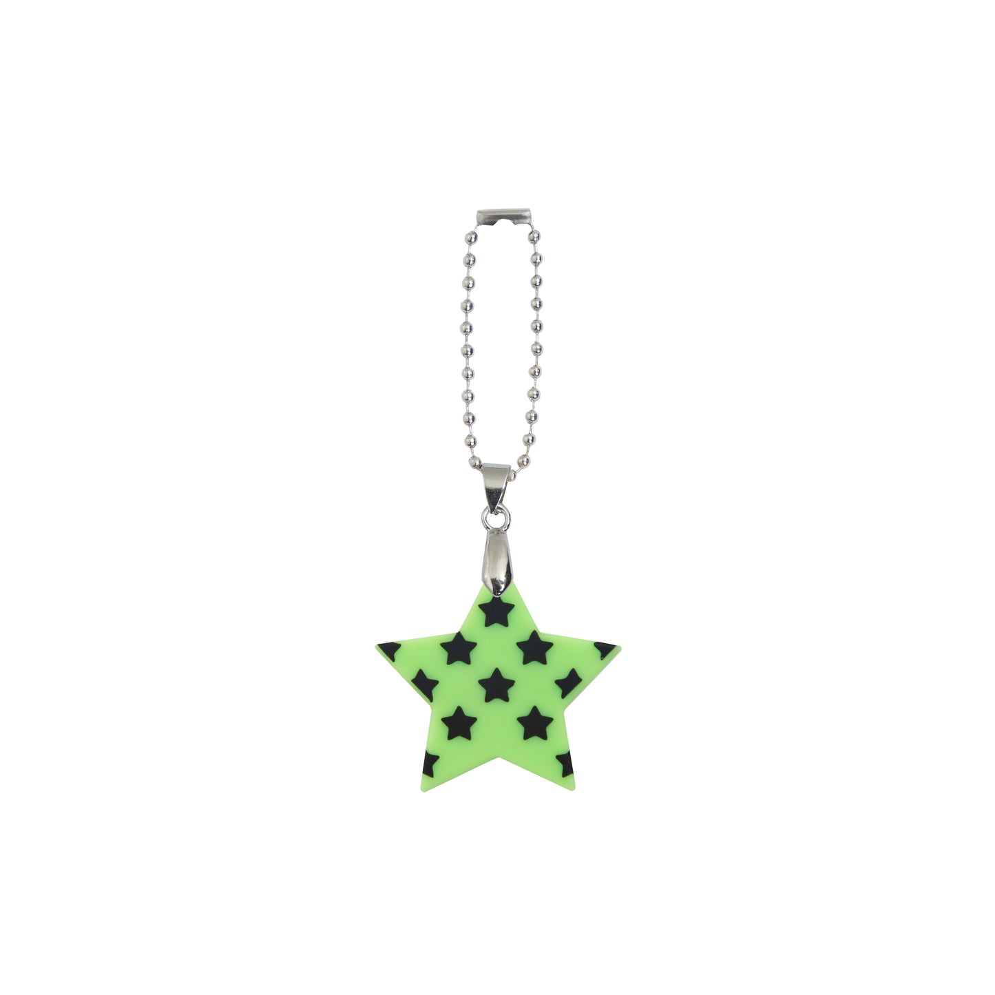 Star Print Small Star Shape Bag Charm Black