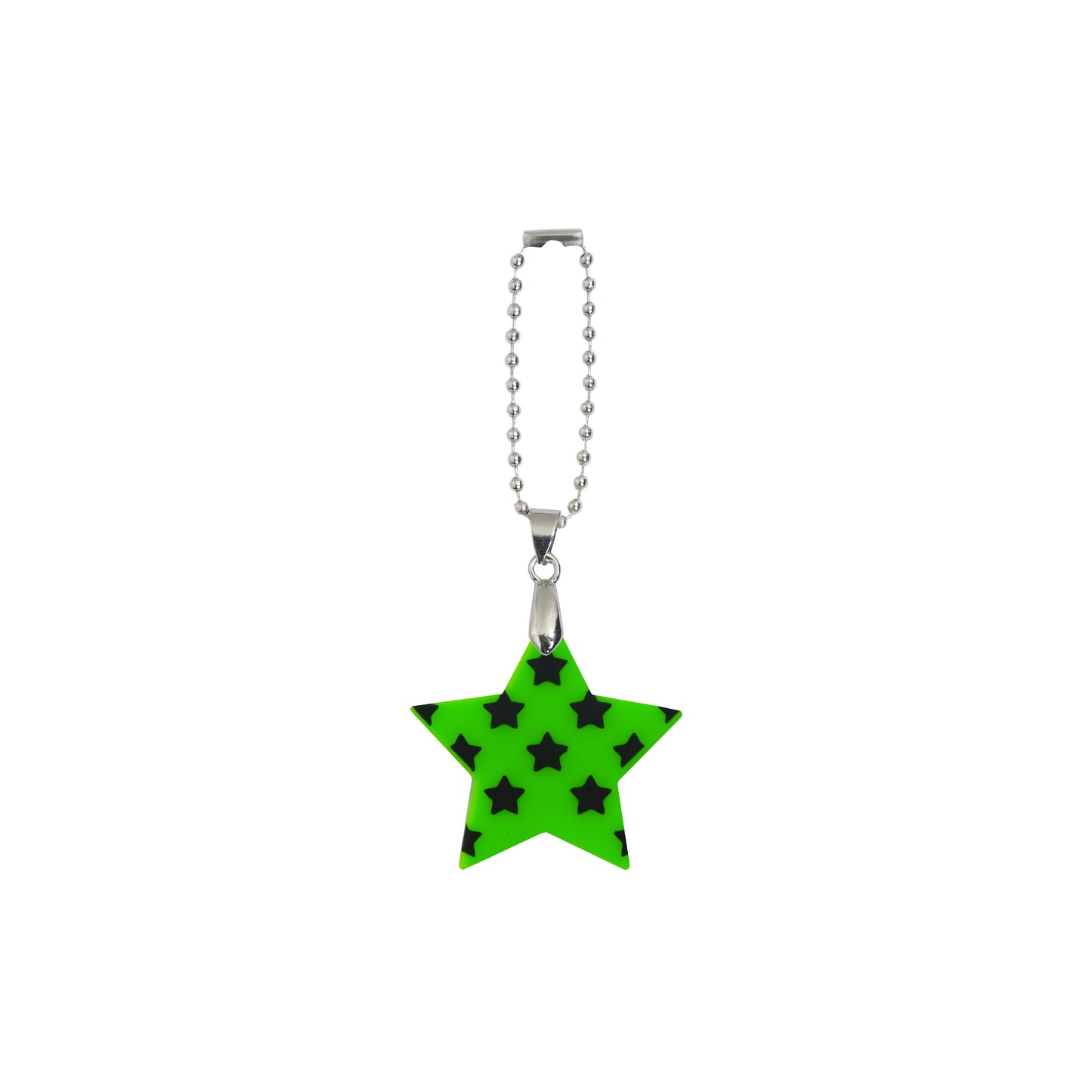 Star Print Small Star Shape Bag Charm Black