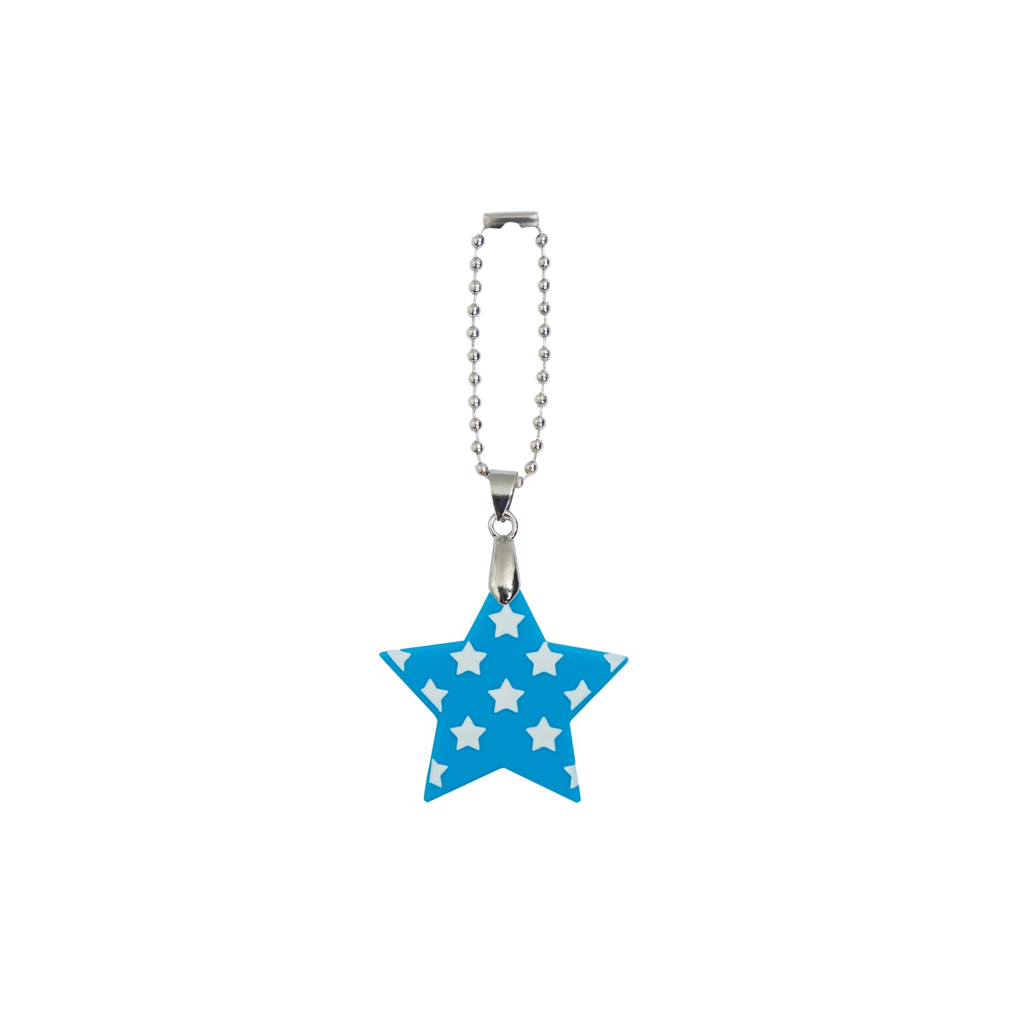 Star Print Small Star Shape Bag Charm Black