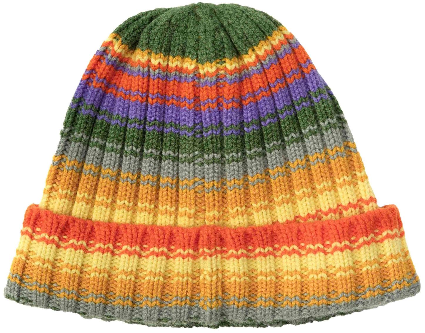 Wool Ribbed Coffee Beanie Hat