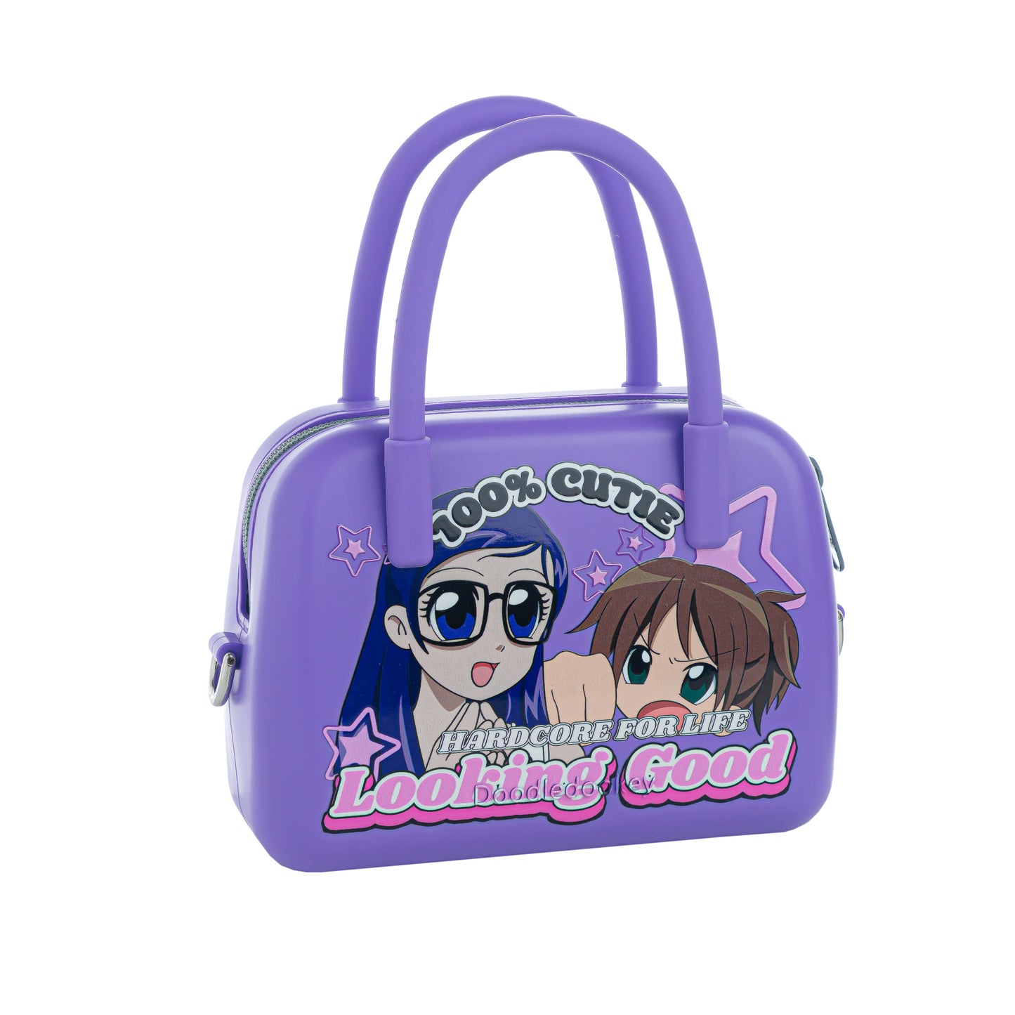 Silicone Anime Print Bag Red