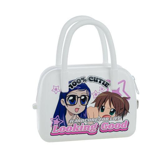 Silicone Anime Print Bag White