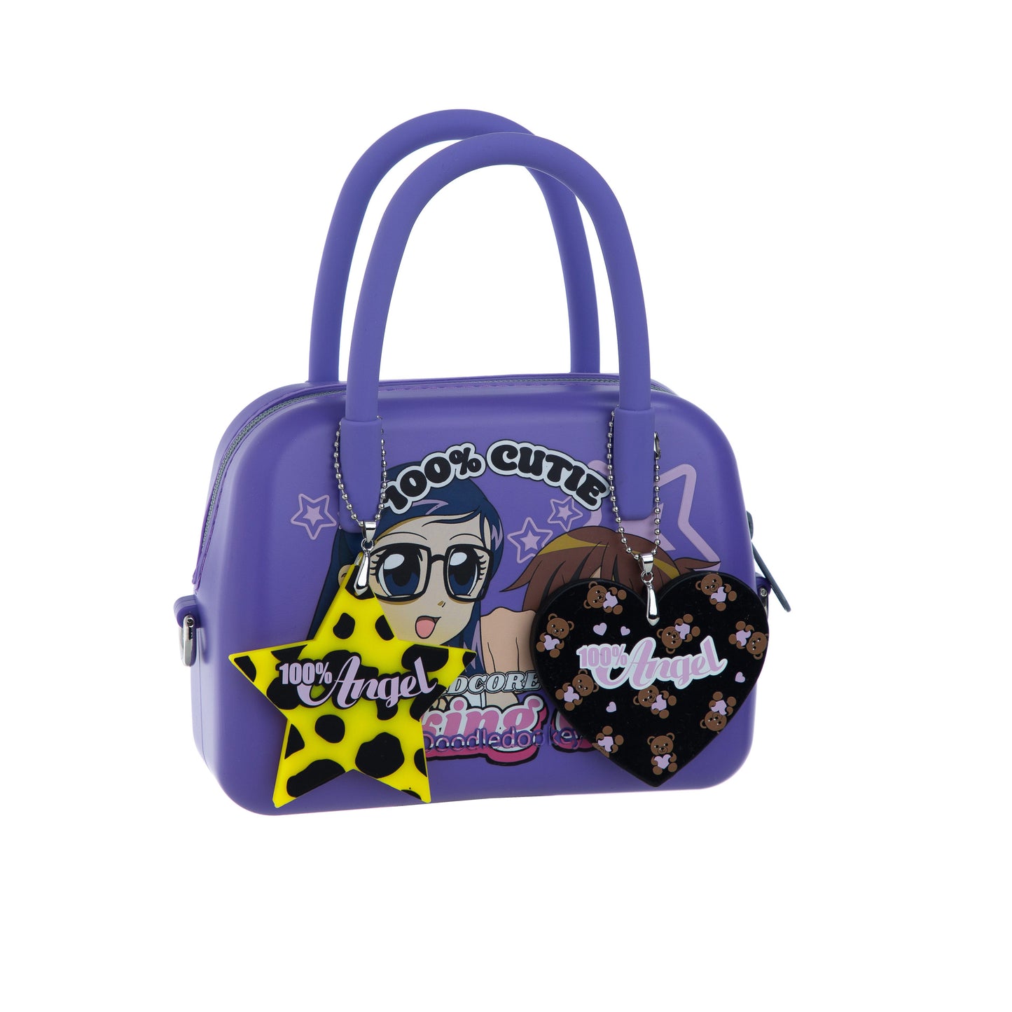 Silicone Anime Print Bag Purple
