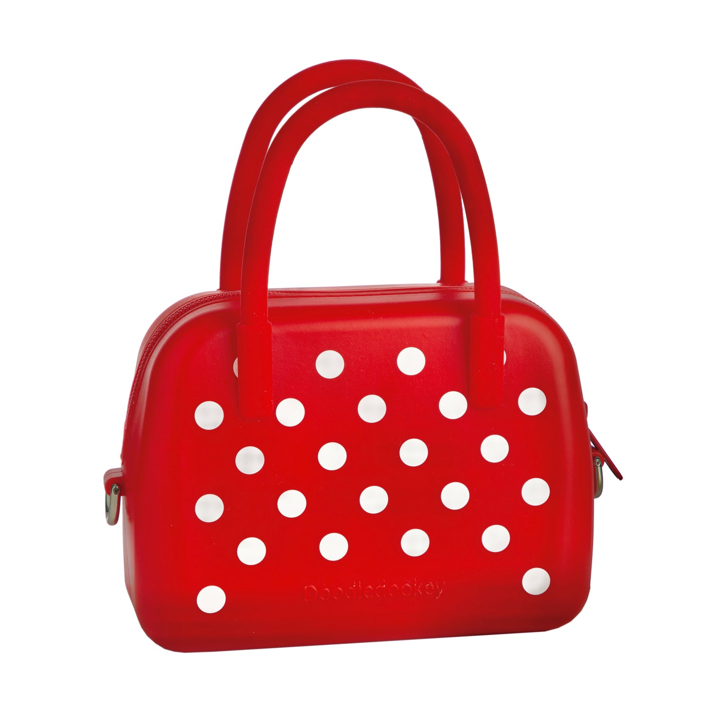 Silicone Polka Dot Bag Red