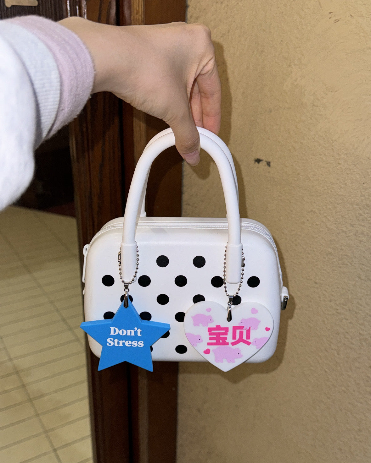 Don't Stress Star Shape Bag Charm Blue