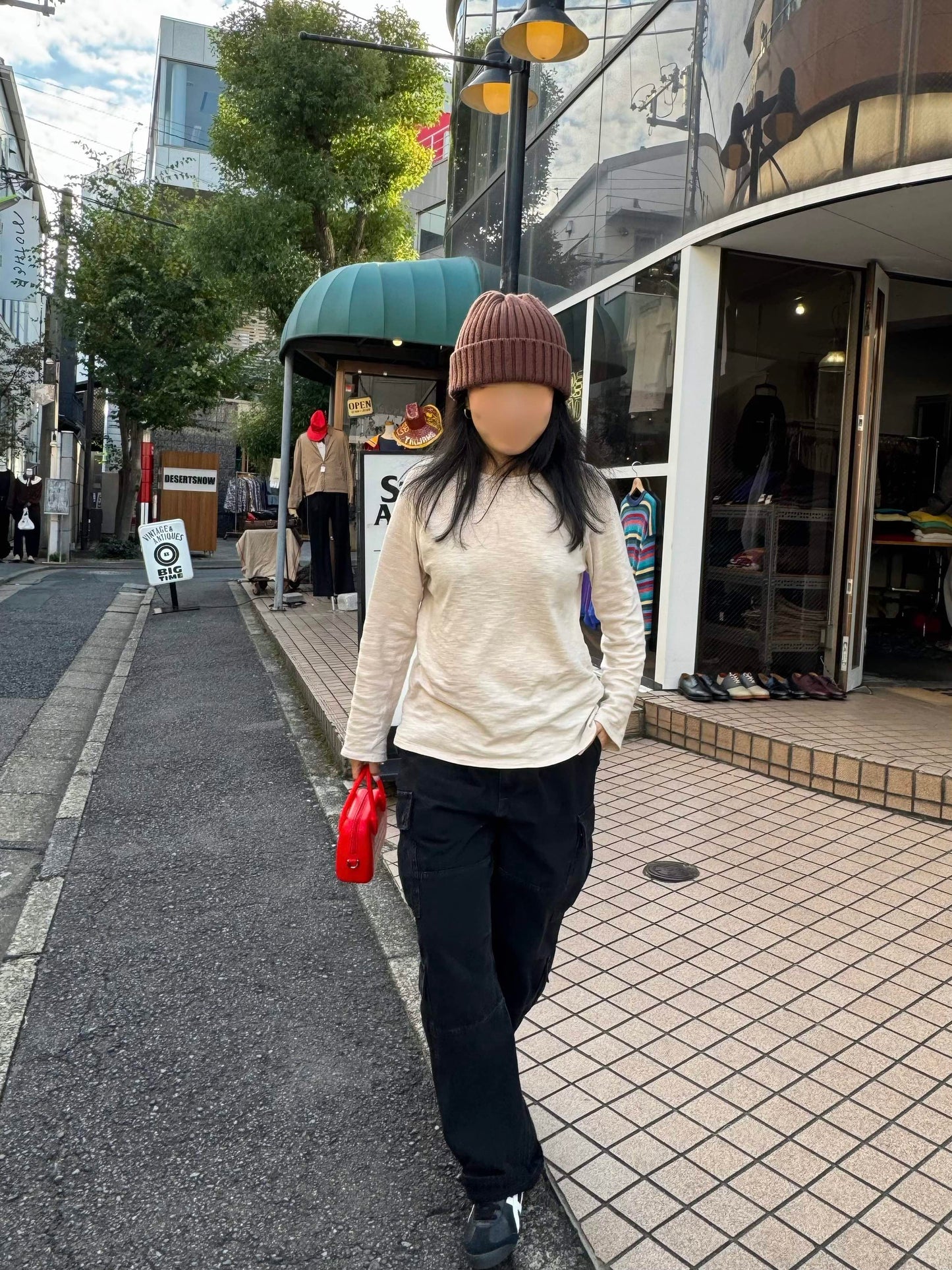 Wool Ribbed Coffee Beanie Hat