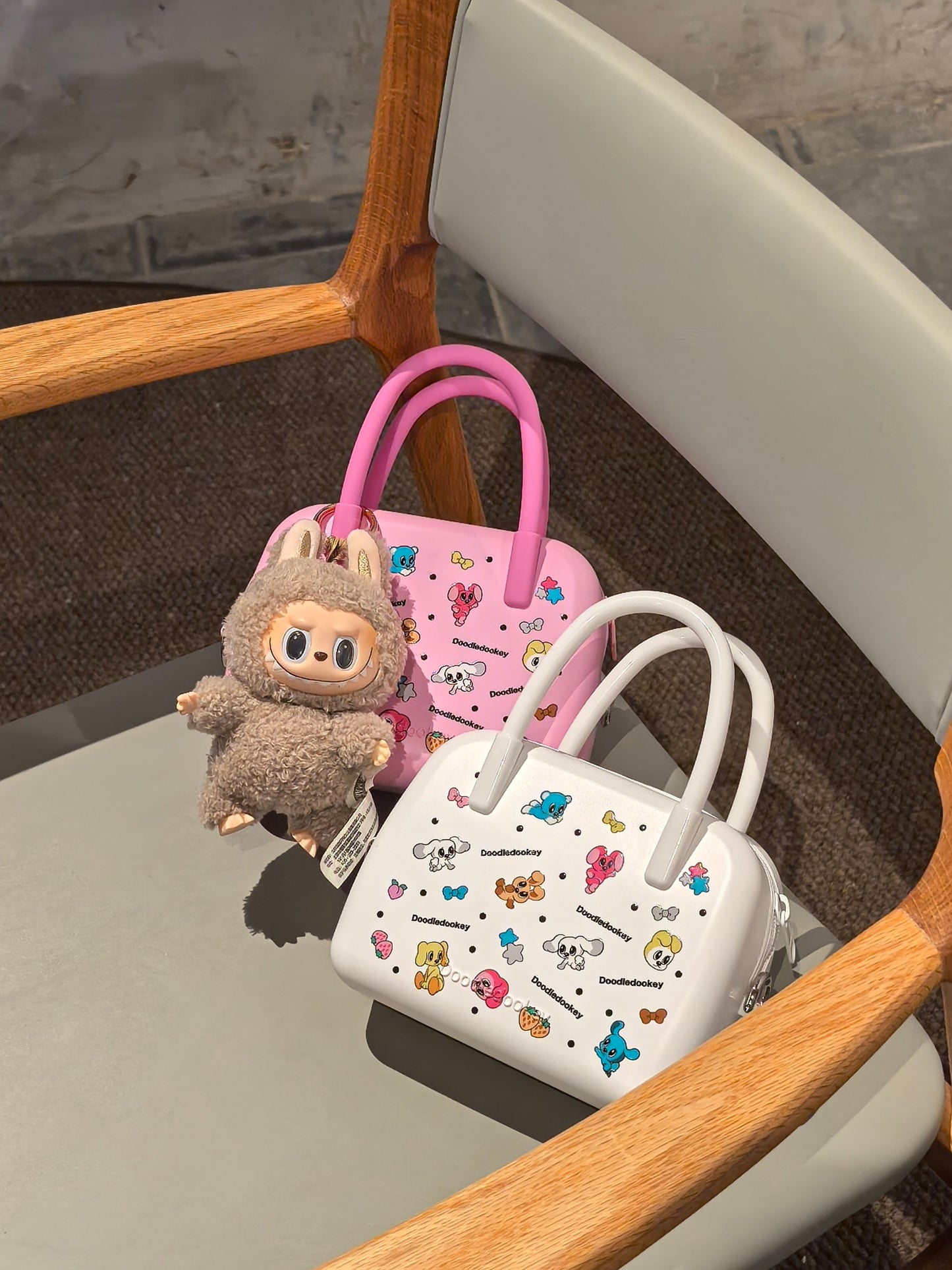 Silicone Puppy Print Bag White