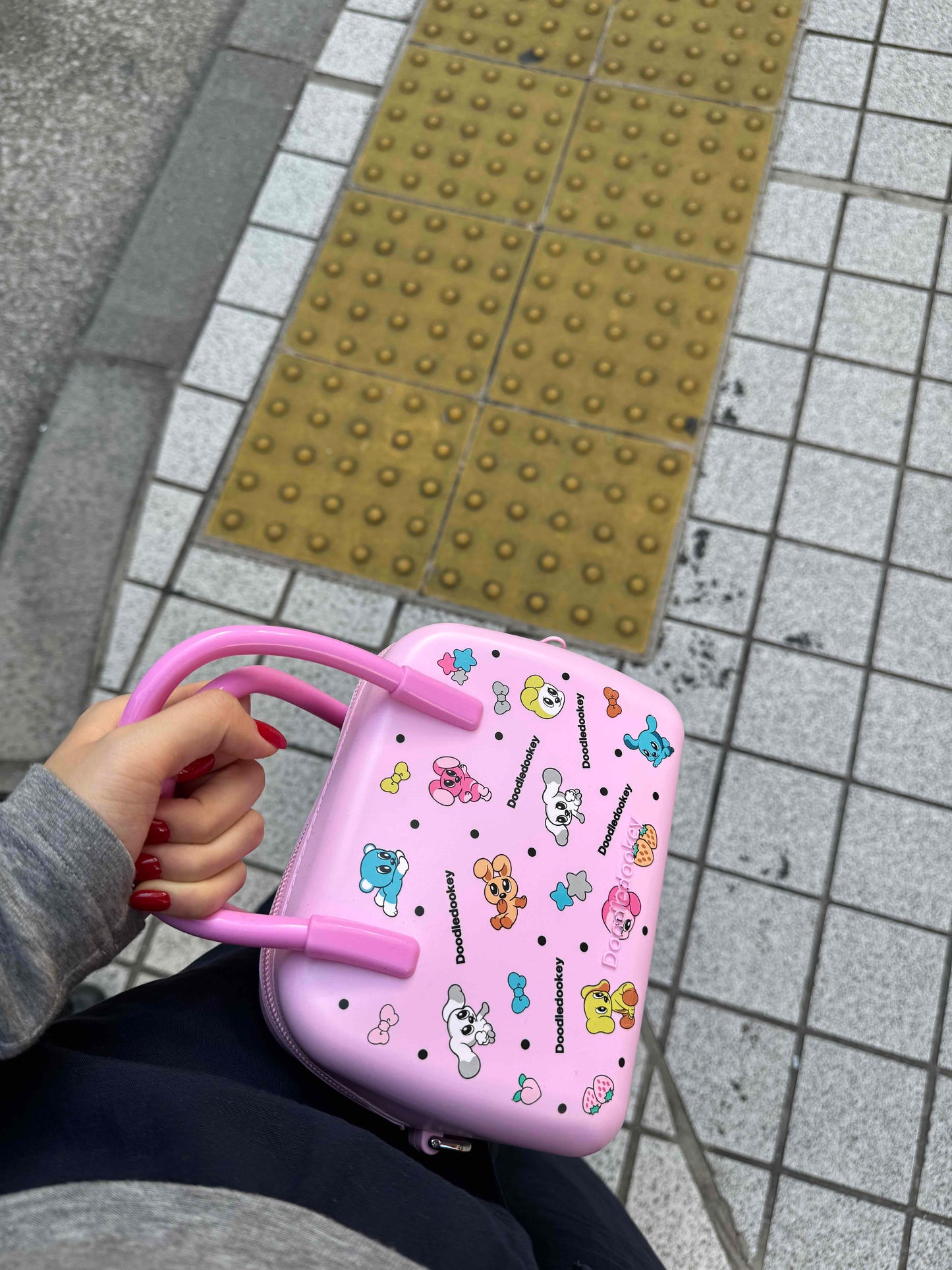 Silicone Puppy Print Bag Pink