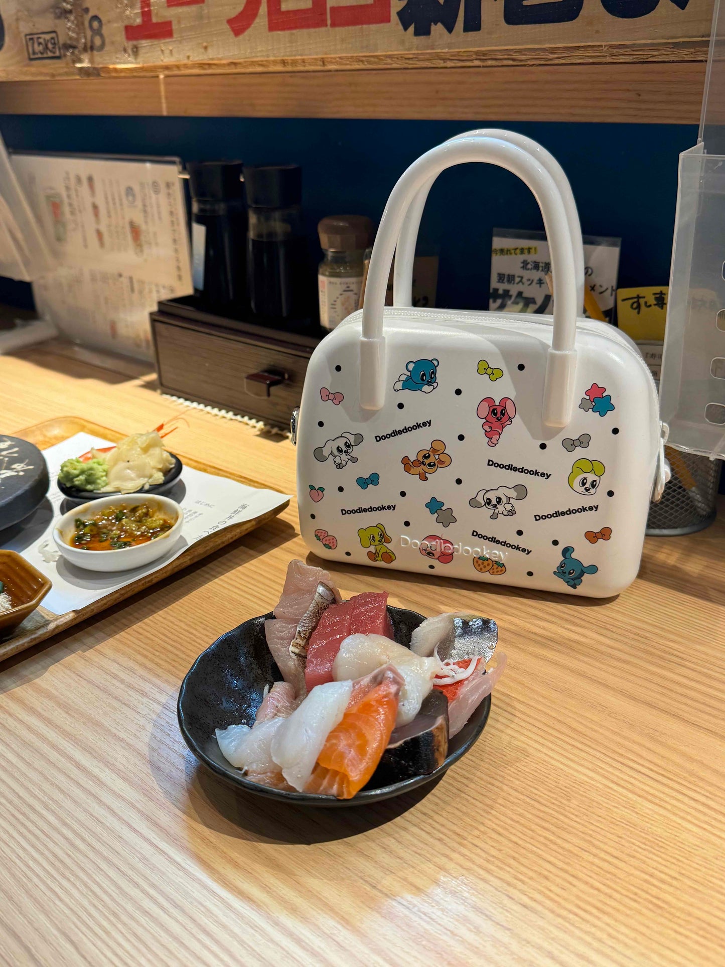 Silicone Puppy Print Bag White