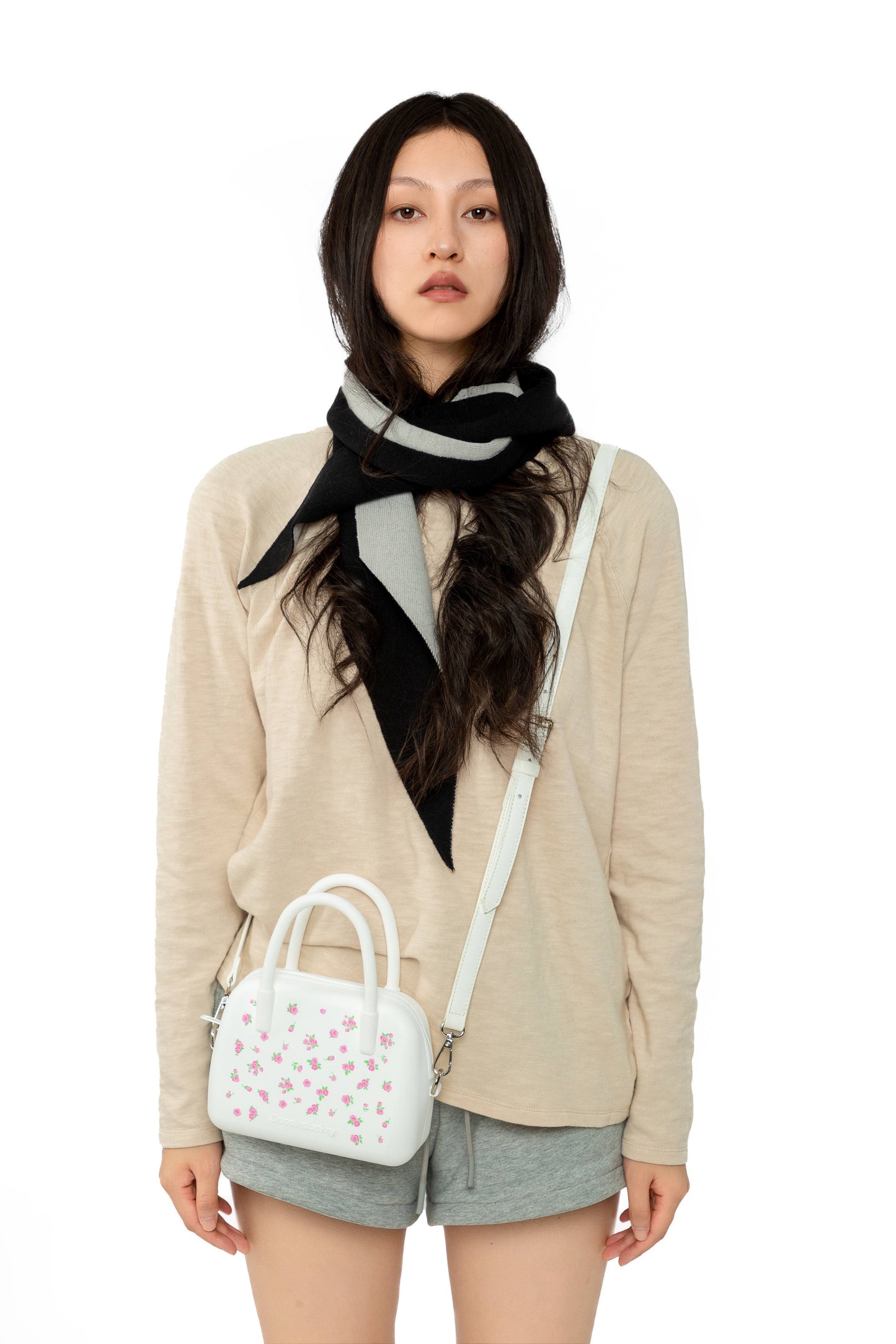 Silicone Floral Bag White