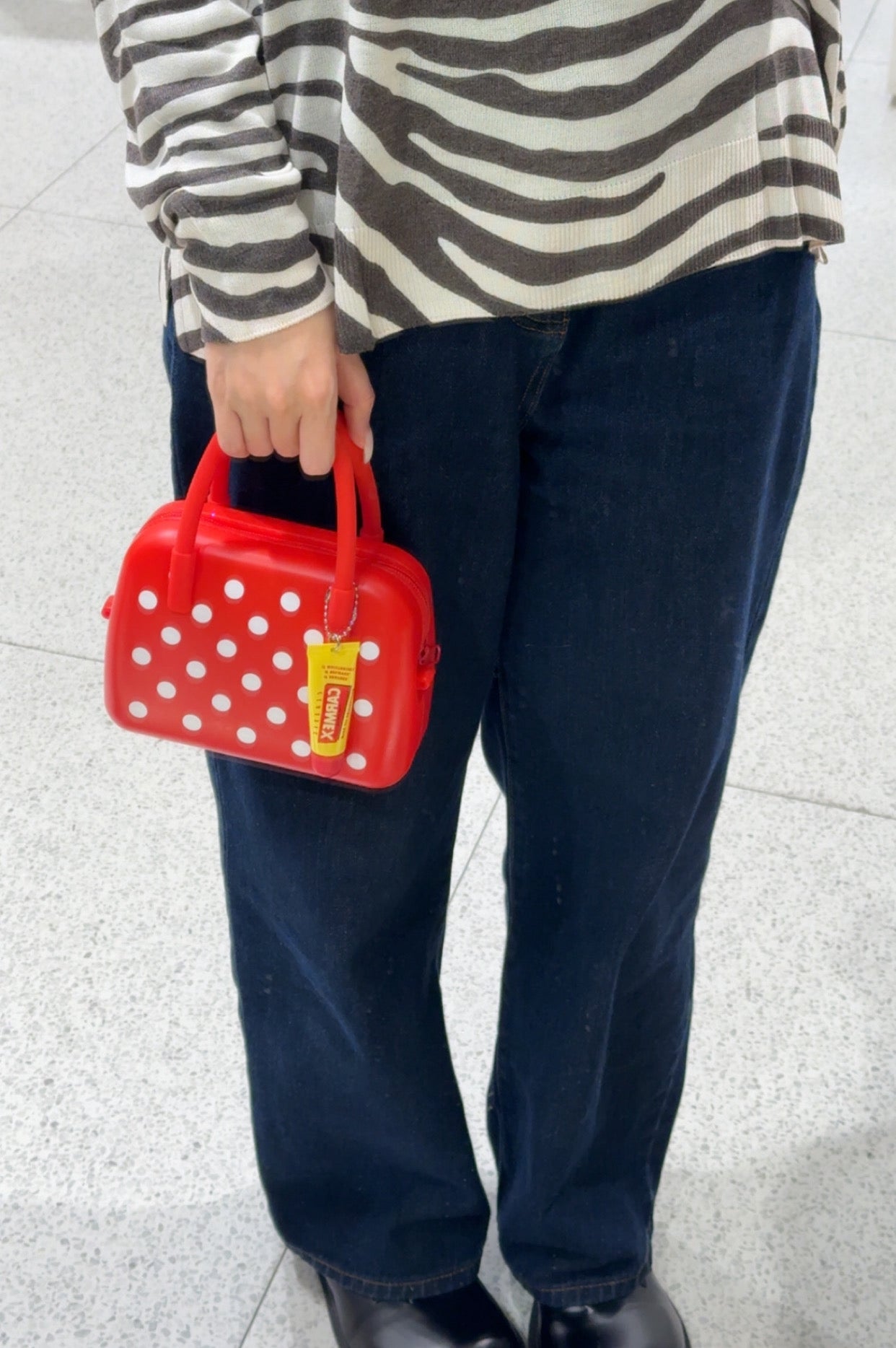 Silicone Polka Dot Bag Red