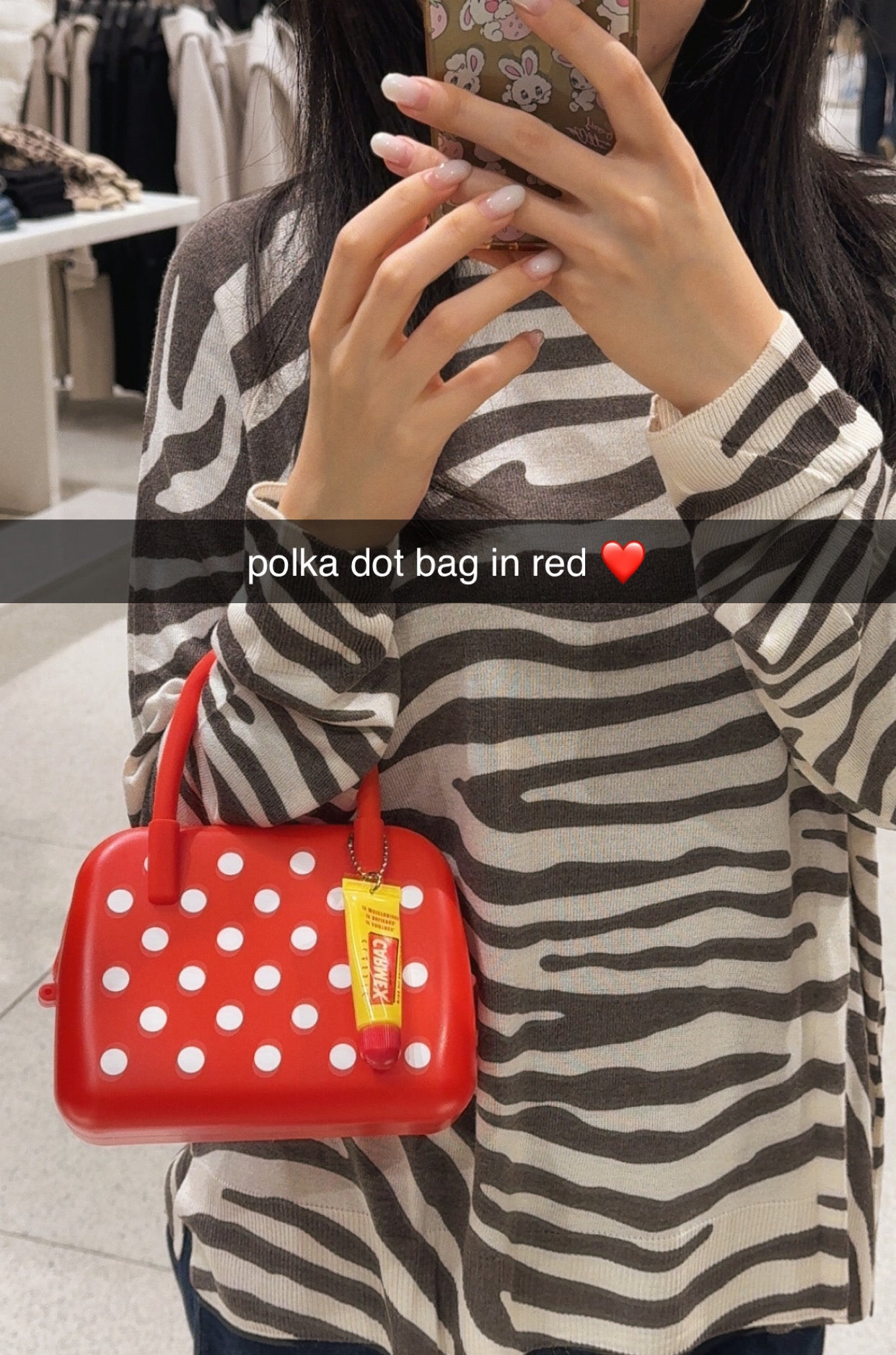 Silicone Polka Dot Bag Red