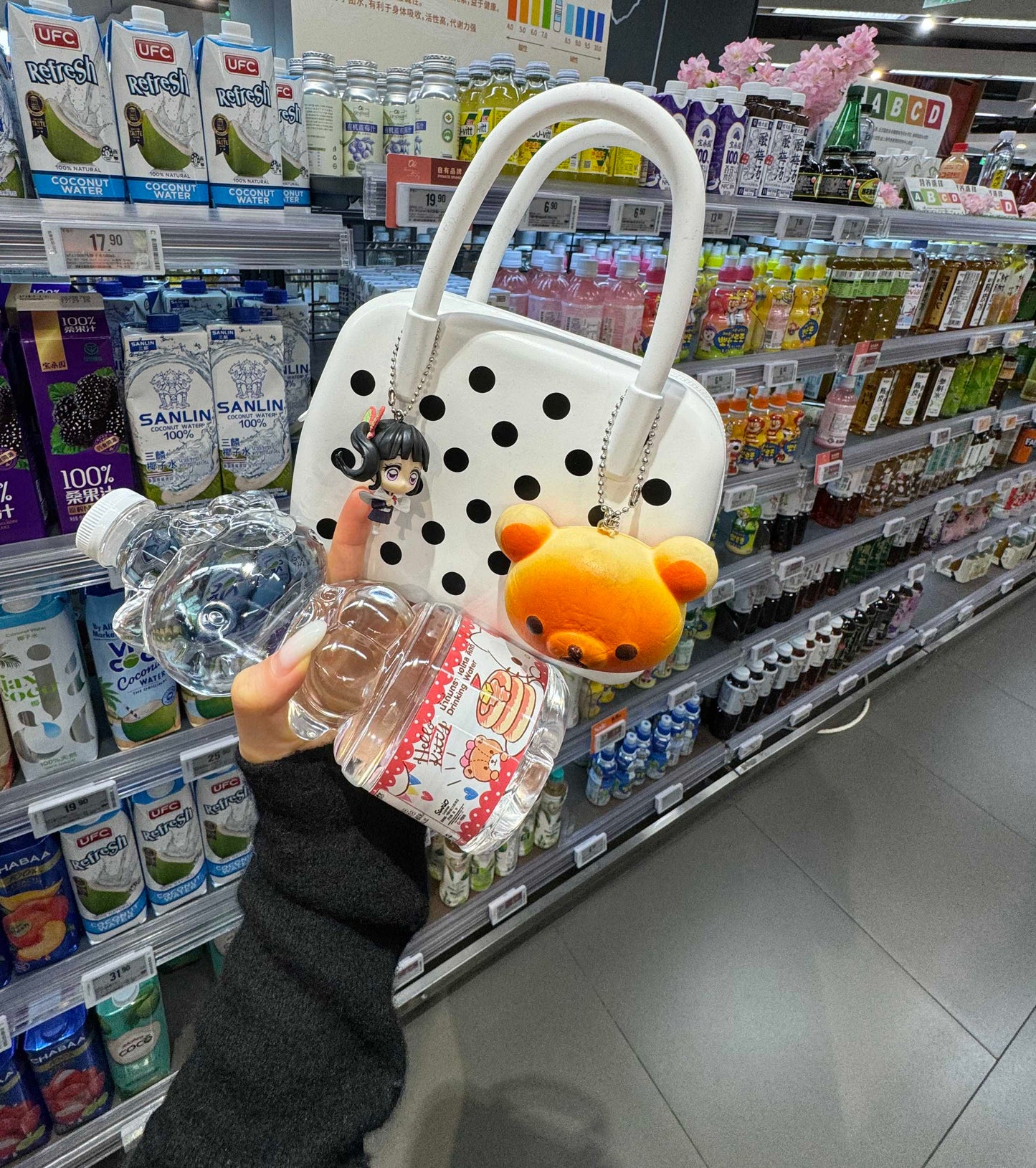 Silicone Polka Dot Bag White