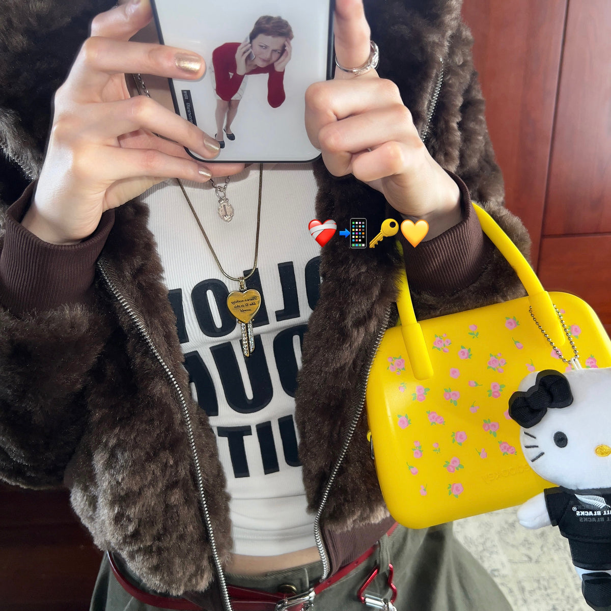 Silicone Floral Bag Yellow